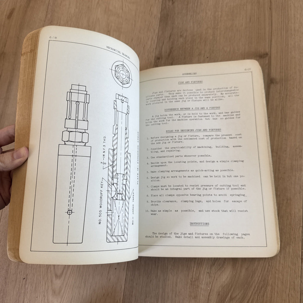 Vtg 1941 Henry Ford Trade School Mechanical Drawing Textbook Blueprint Manual6