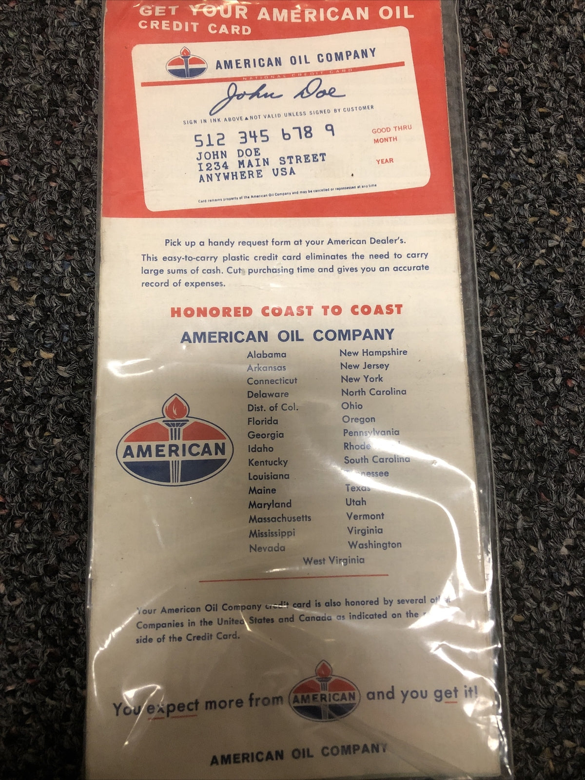 1961 AMERICAN OIL COMPANY Road Map Utah Salt Lake City Provo Ogden Zion Map2