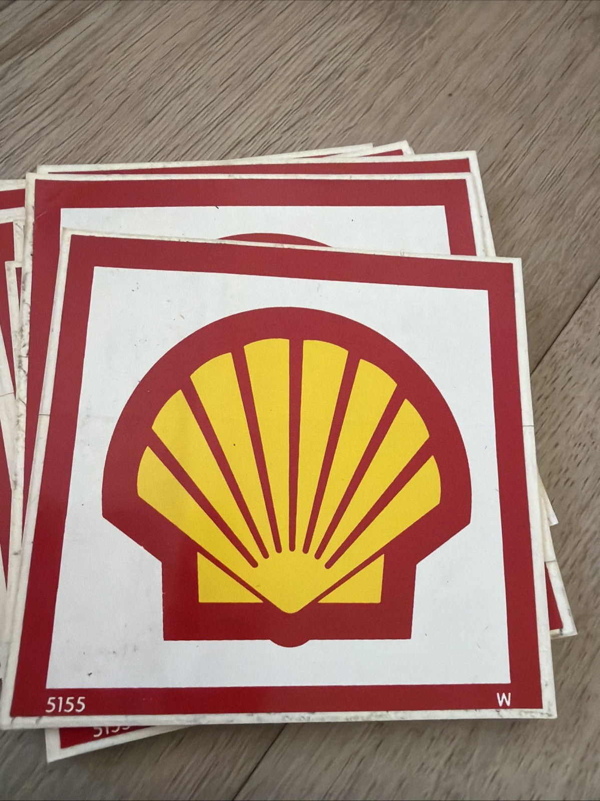 Original 1960-70s VINTAGE SHELL GAS PUMP DECAL Lot Of 13 Sticker Sign 4”1