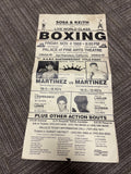 Vintage 1988 Pat Lawlor  Alberto Martinez Fight Boxing Flyer 21 X 10.5” Poster0