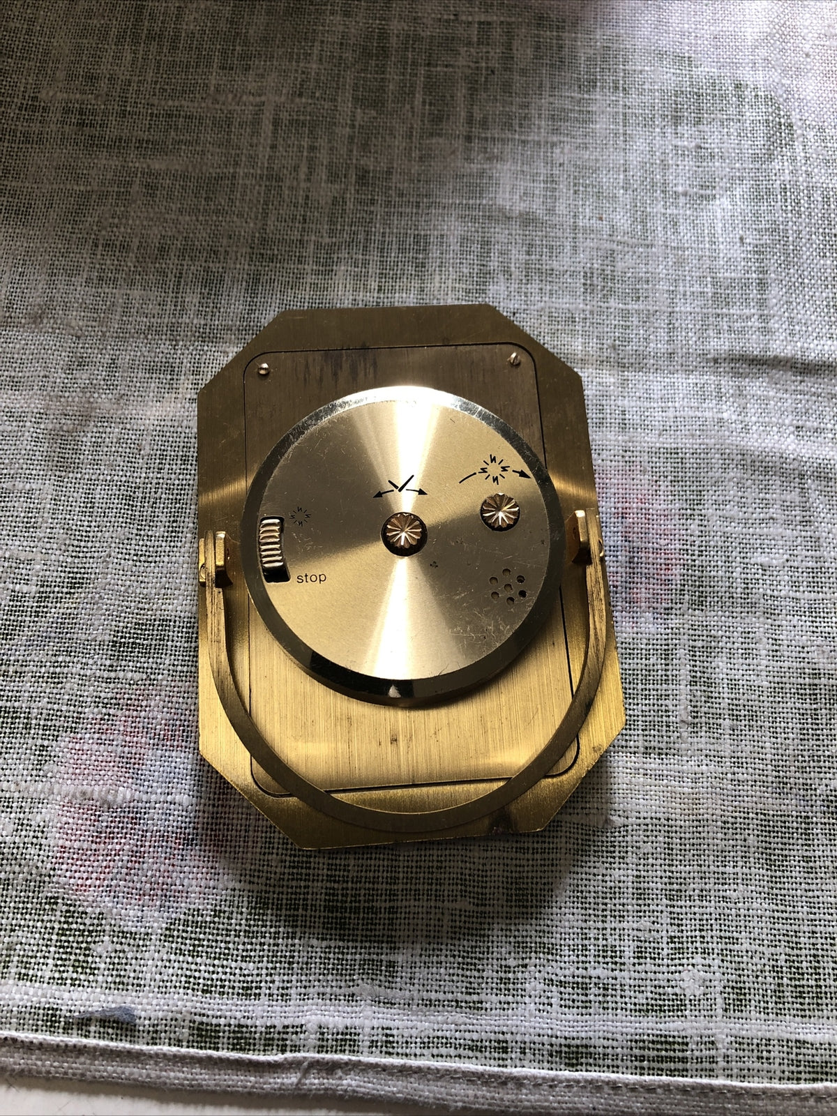 Rare Vintage UTI JACCARD Clock Quartz France 4”x3”4