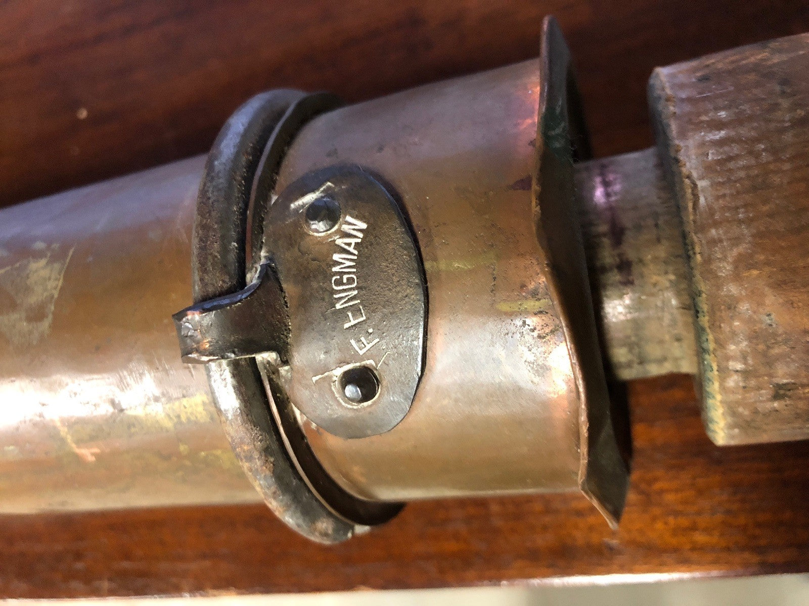 Antique 27" Hammered Copper Pot Press Sprayer J. F. England Hallstavik Rare!!1