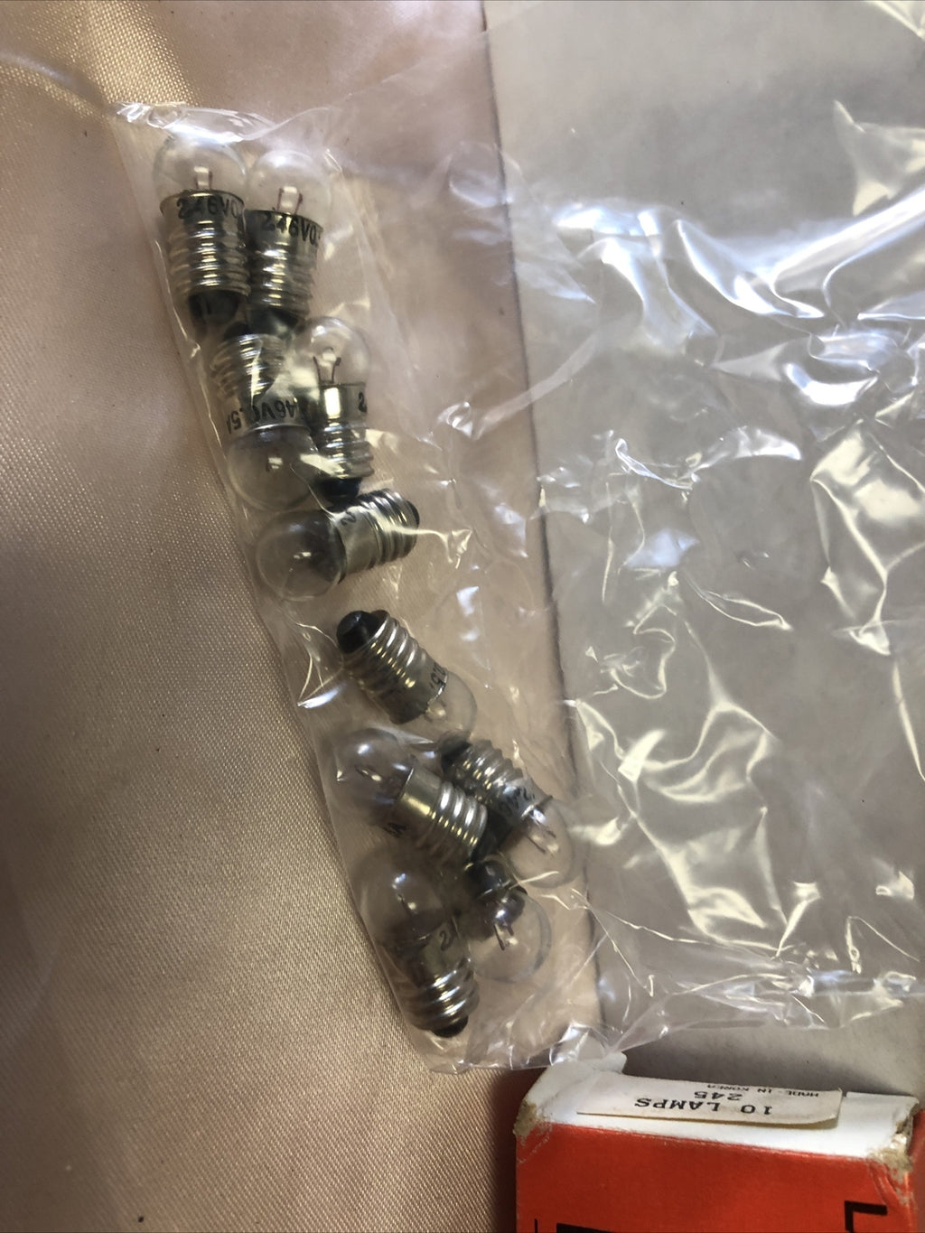 Box of 10 Sunray Lighting No. 245 Miniature Lamps Light Bulbs1