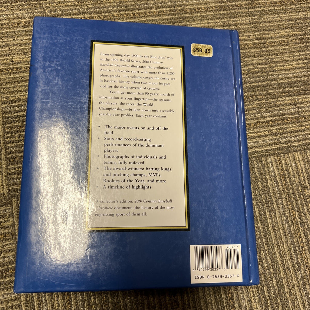 20th CENTURY BASEBALL CHRONICLE 1993 UPDATED VERSION COLLECTORS EDITION Vintage2