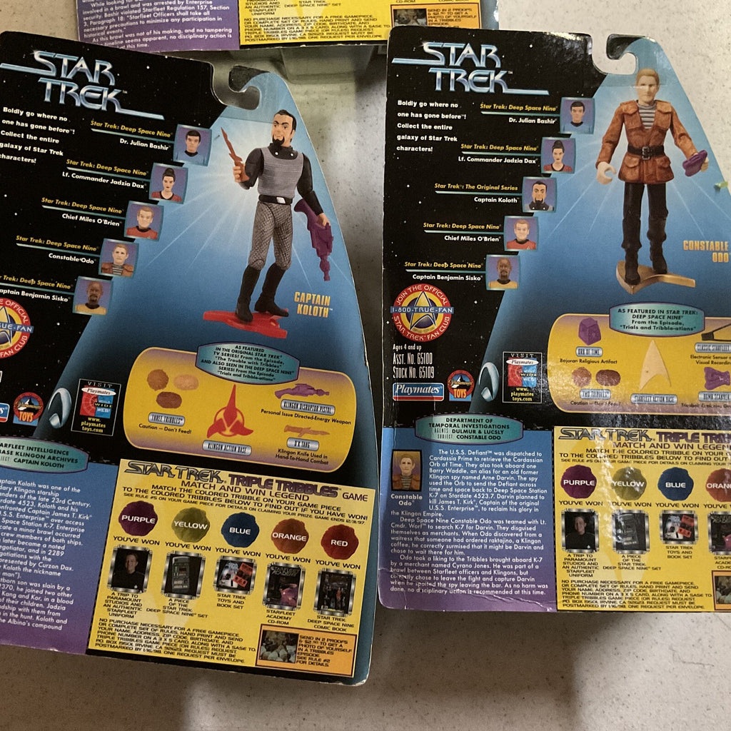 Star Trek Deep Space Warp Factor Series 1 Lot Constable Odo, Dr Bashir, Cap. K4