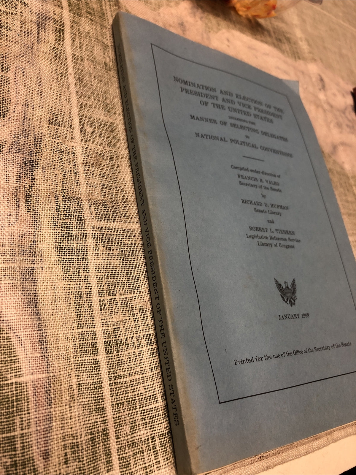 Nomination And Election Of The President And Vice President Of The USA Jan. 19681