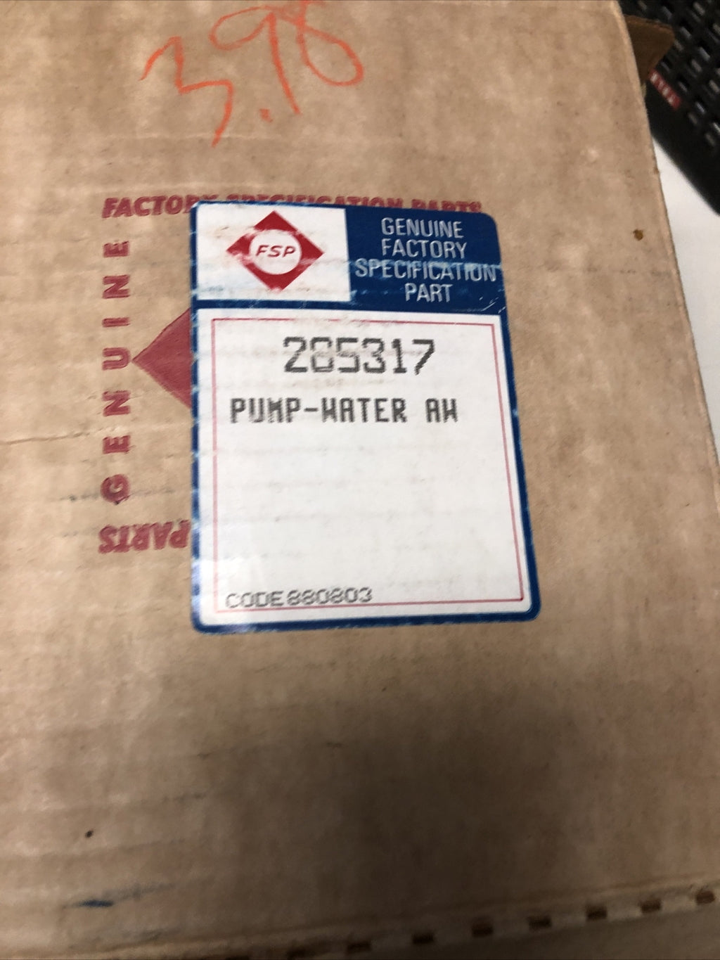 FSP WATER PUMP AW 285317 NOS1