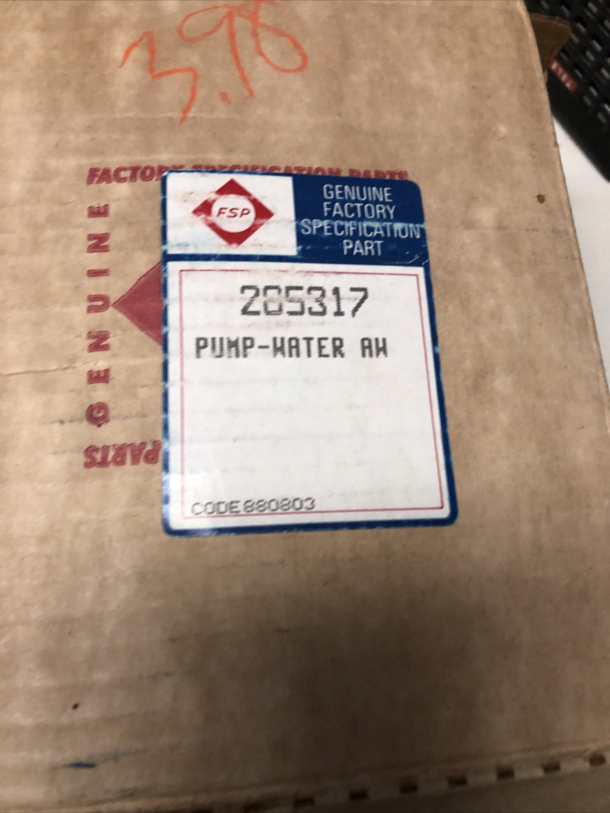 FSP WATER PUMP AW 285317 NOS1
