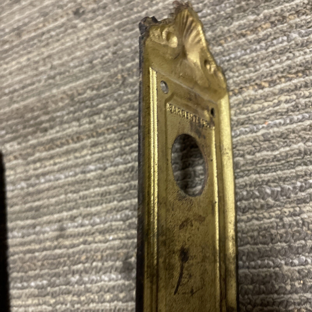 Vintage 2pc Architectural Salvage Brass Baroque Door Handle Pulls 27” x 3”15