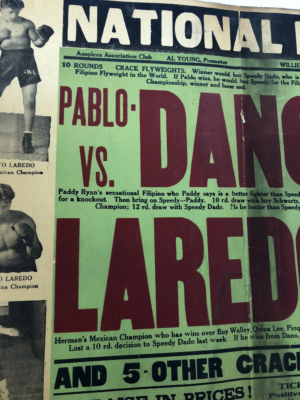 EXTREMELY RARE 1929 Pablo Dano boxing poster onsite only one known4