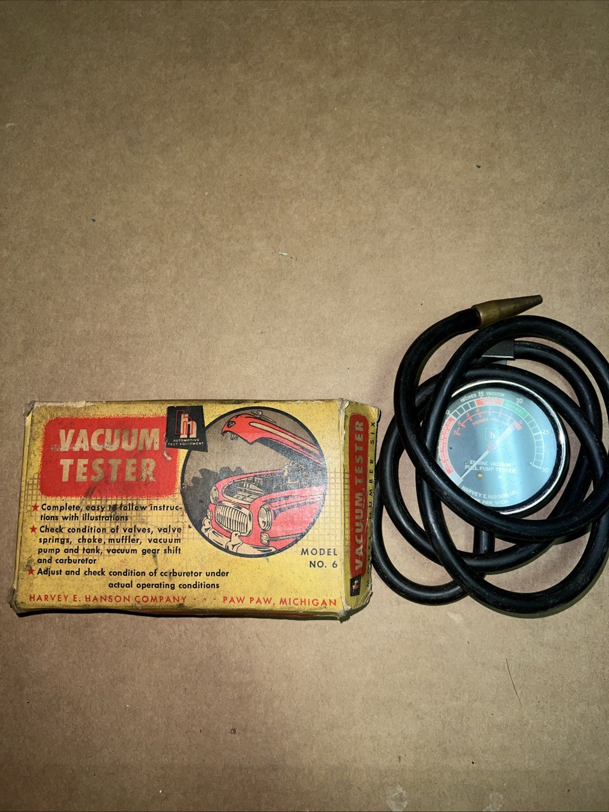 VINTAGE 1930s–50s Gilbert Davis Vacuum Tester Gauge – Ultra Rare Instrument0