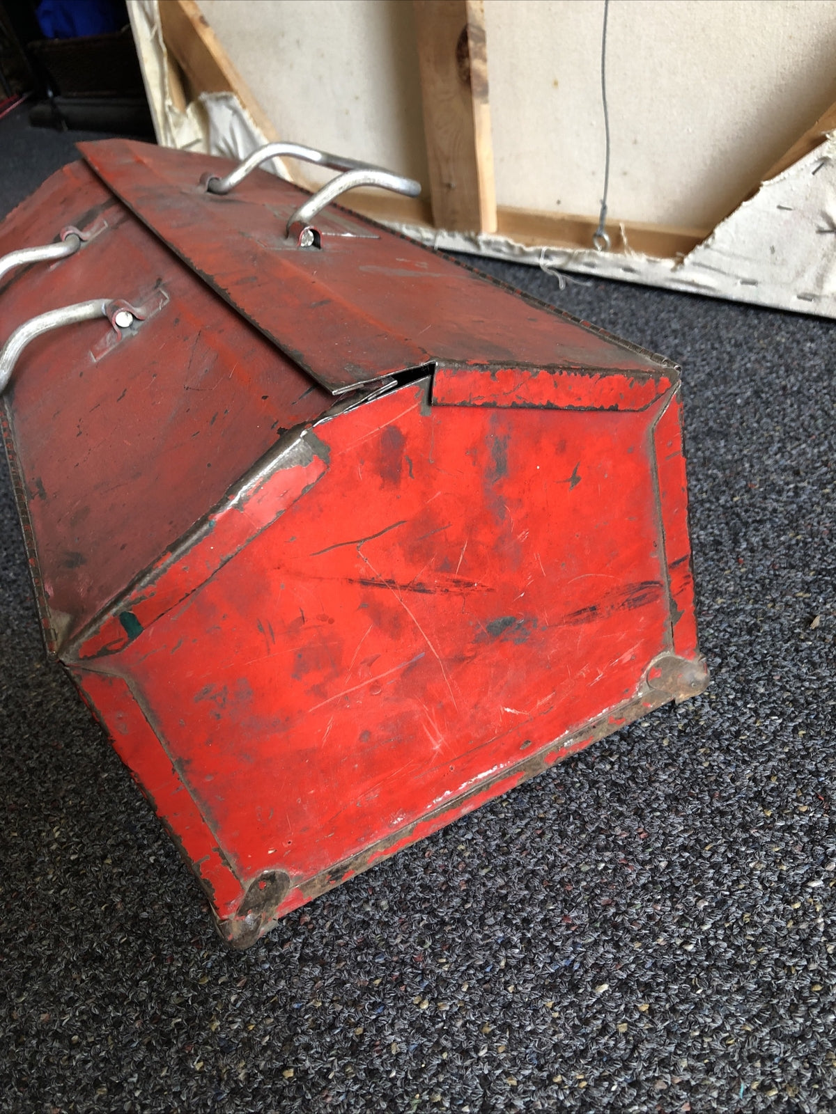 RARE Vintage Red PROTO Tools 100HR Portable Tool Box With Removable Tray 21x8.5”8