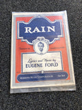 RAIN 1927 Vintage Sheet Music Al Mitchel Lyrics & Music By Eugene Ford 0