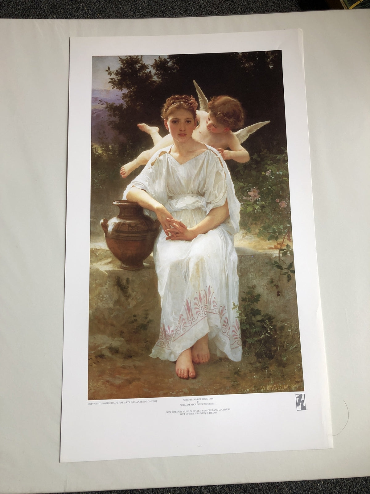 Whispering Of Love 1889 Haddad’s Fine Arts 1986 - 29”x17”0