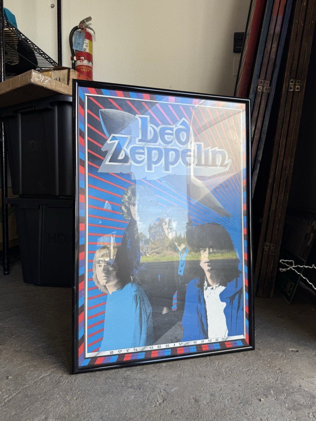 LED ZEPPELIN 20TH ANNIVERSARY POSTER  1988 VINTAGE GARY GRIMSHAW2