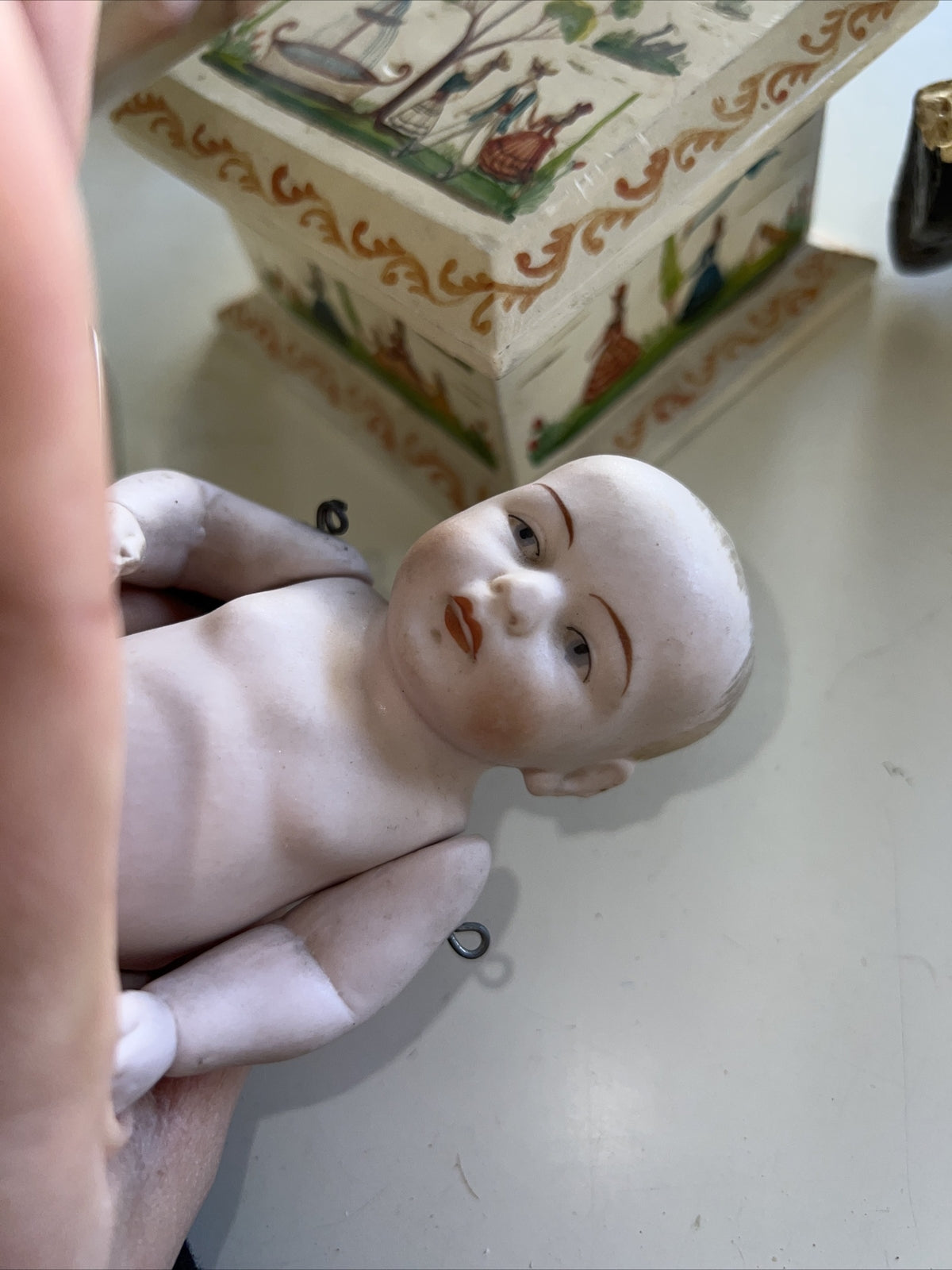 6” Vintage Antique All Bisque Baby Doll German 3