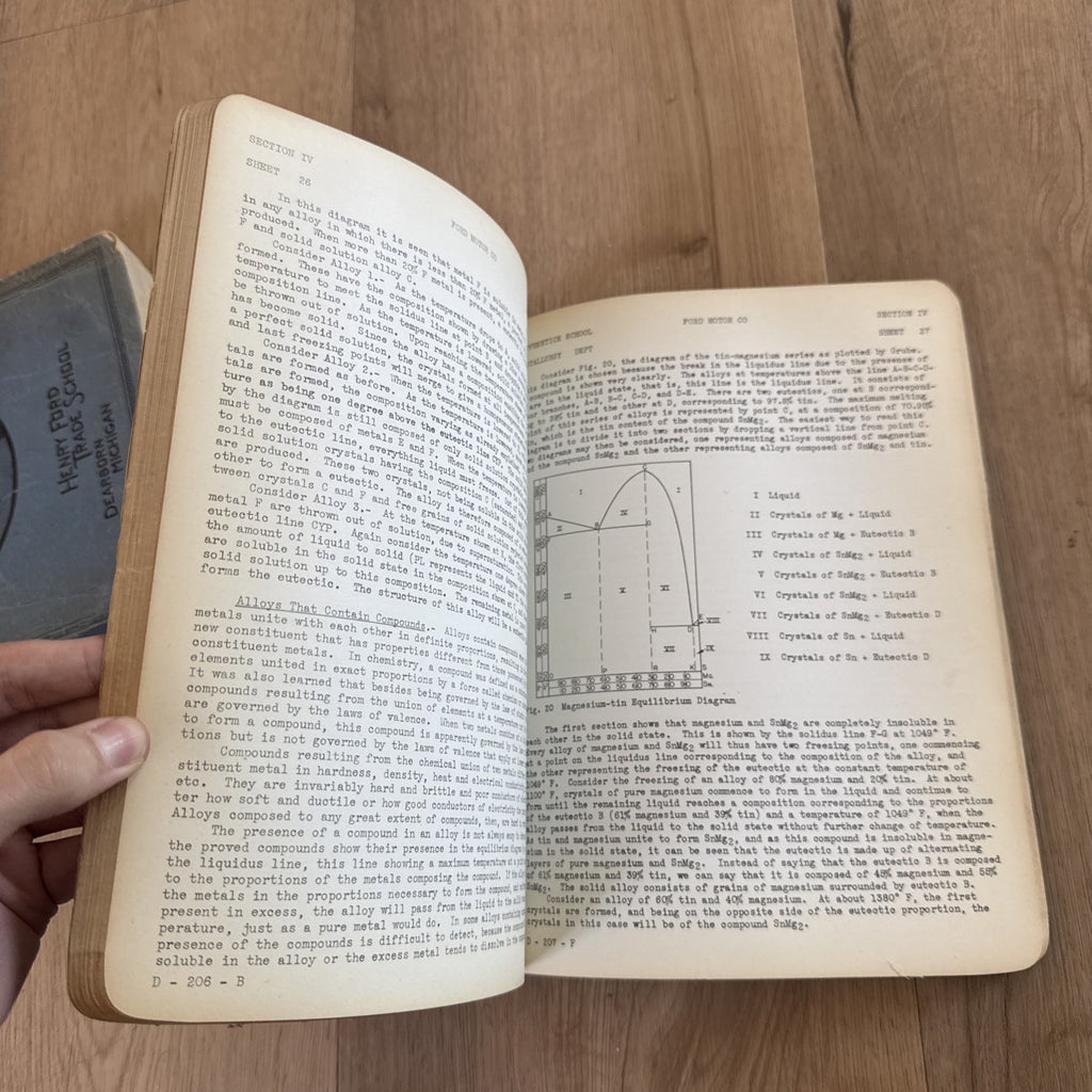 Vintage 1930s Ford Apprentice School Metallurgy & Metallography Manual Book5