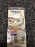 1961 AMERICAN OIL COMPANY Road Map Utah Salt Lake City Provo Ogden Zion Map0