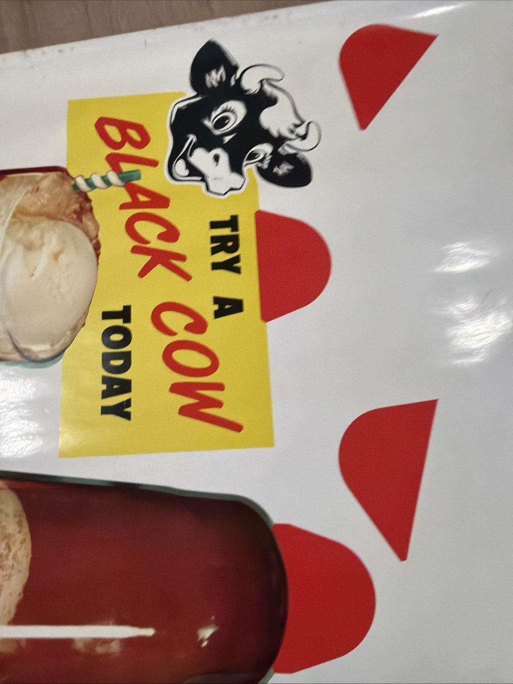 Vintage Elsie the Cow Borden Dairy Advertising Poster Sign 1957 #1819