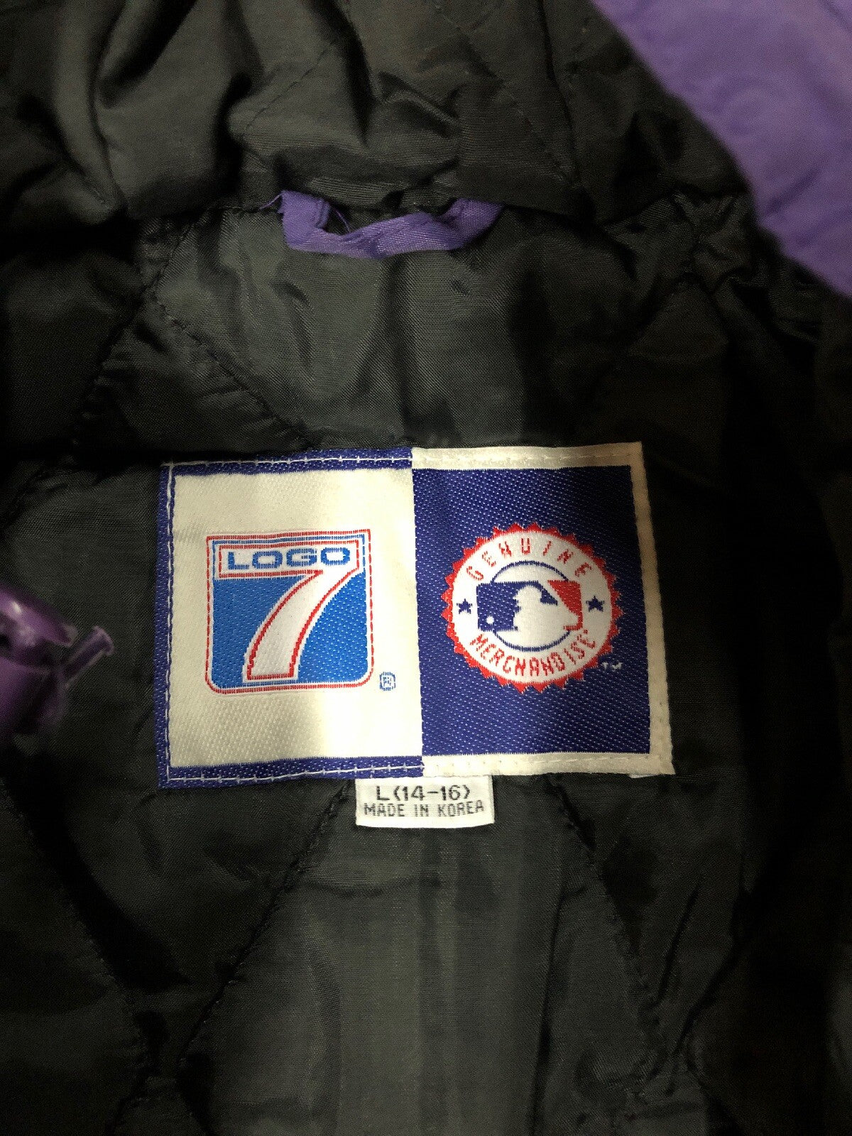 VTG 90s NOS Logo 7 Colorado Rockies Zip Bottom Size L Adjustable Waist Jacket5