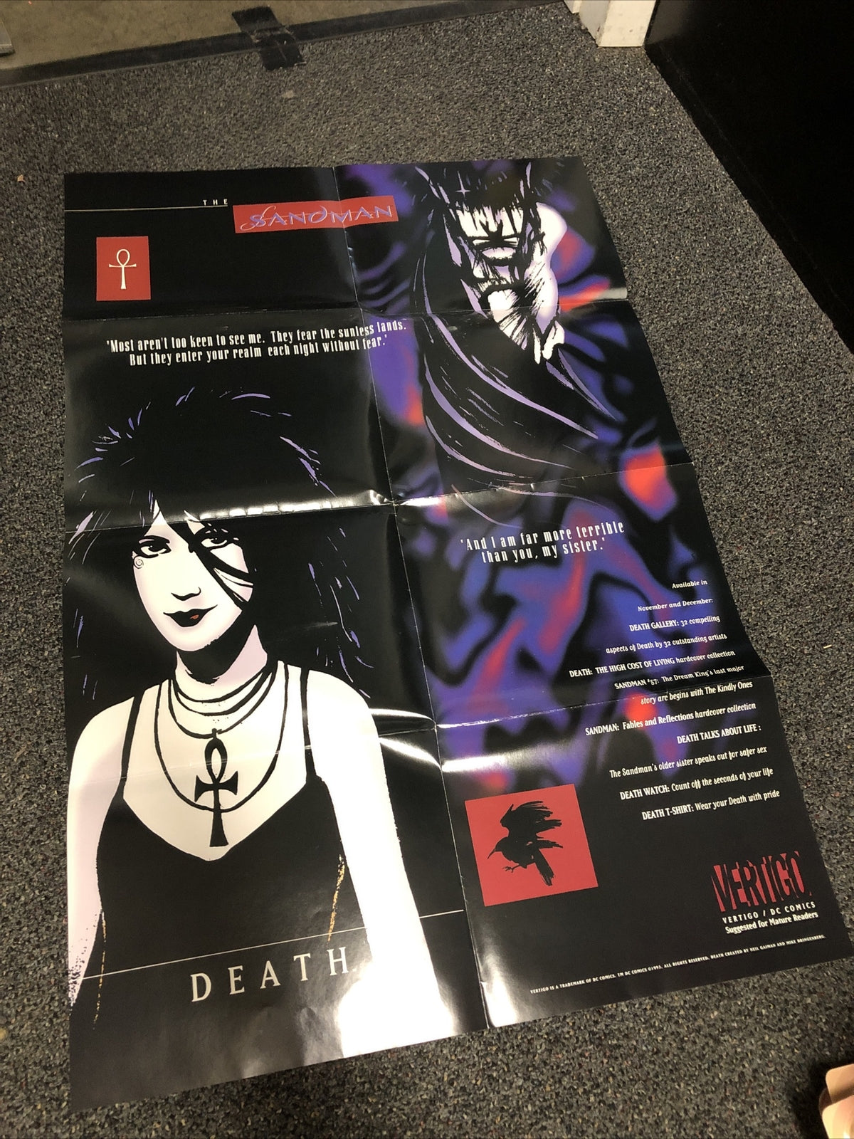 Vertigo DC Comics The Sandman - Death Poster 34”x22”0