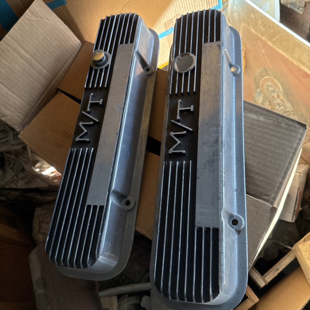 Vintage M/T Mickey Thompson Pontiac Valve Covers Holley Original SCTA Gasser0