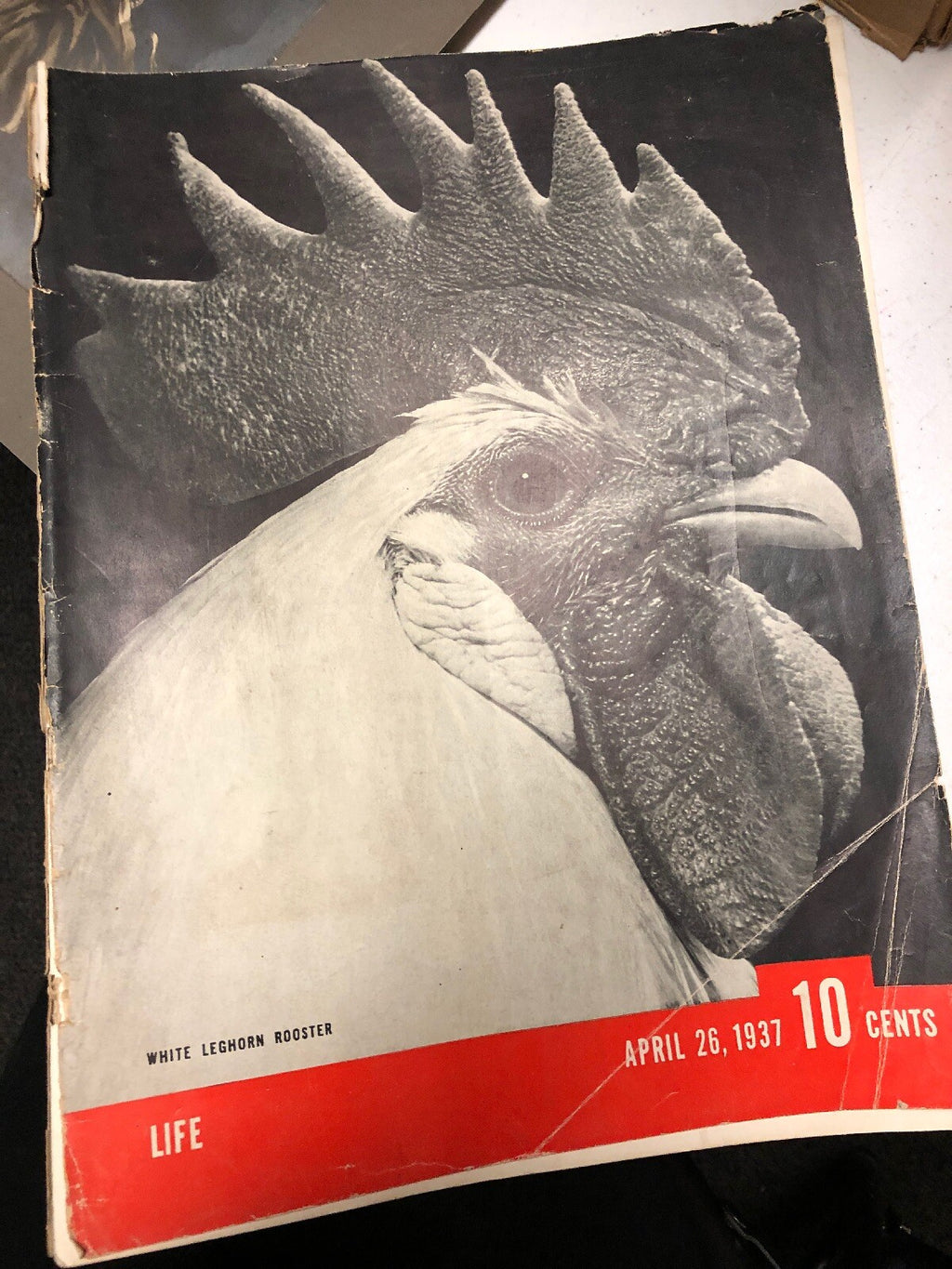 Life Magazine April 26, 1937 White Leghorn Rooster - Henry Ford - Lou Gehrig Ad0