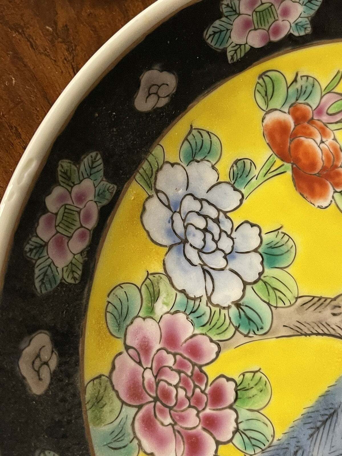 Antique Japanese Signed Pottery Enamel Plate3