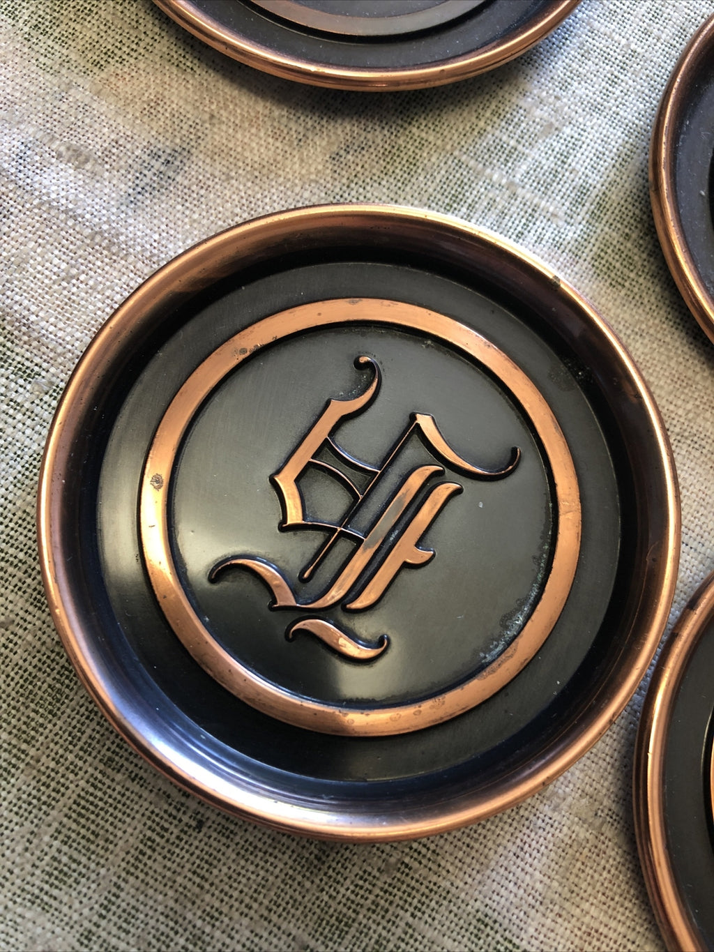 Vintage L.E. Mason Copper Coasters Lot Of 74