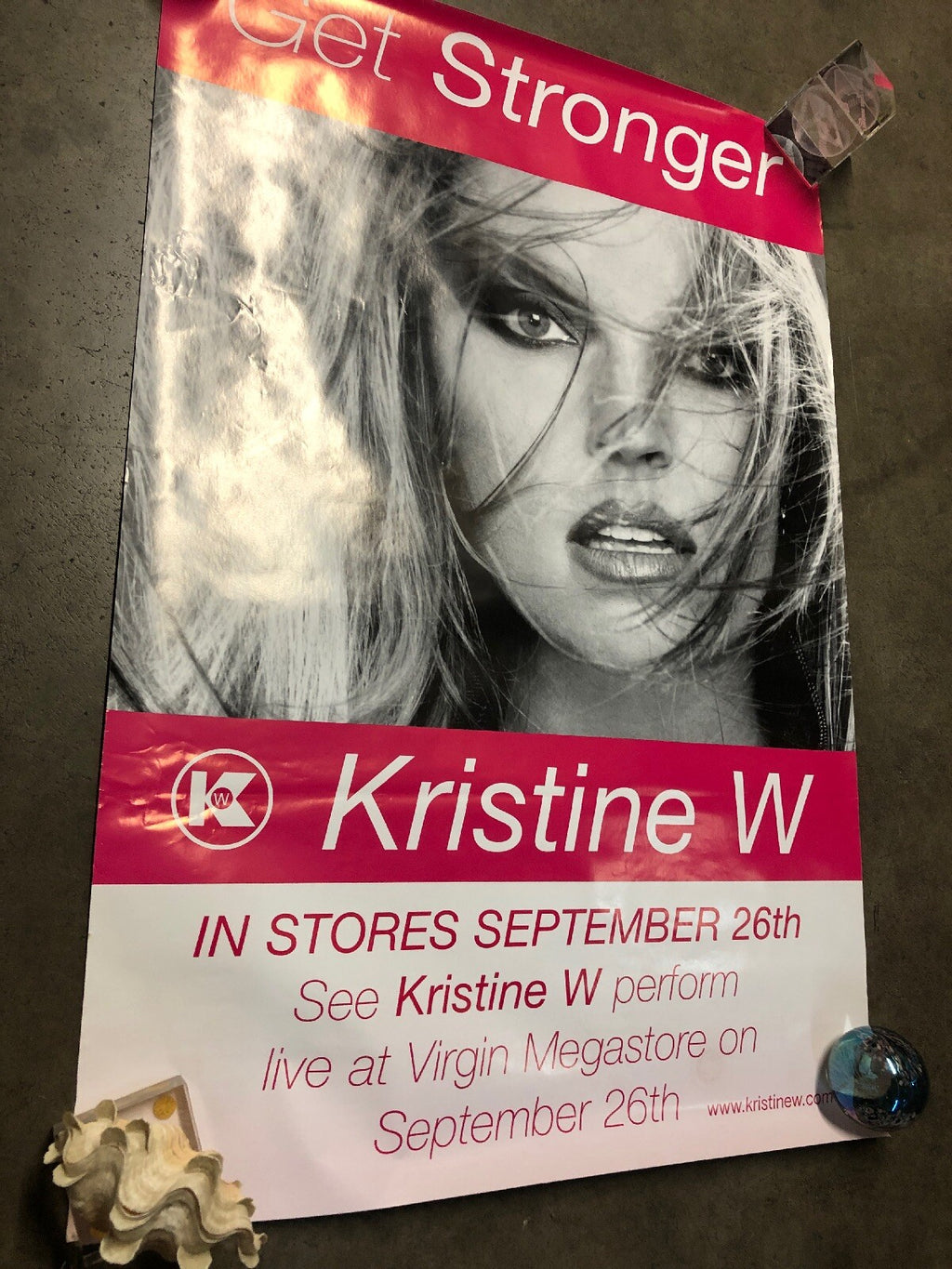 Get Stronger - Kristine W - Flier Poster Live At Virgin Megastore0
