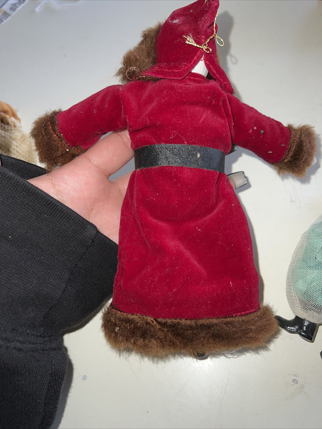 Vintage Santa Claus Set One Bisque Two Santa Bags9