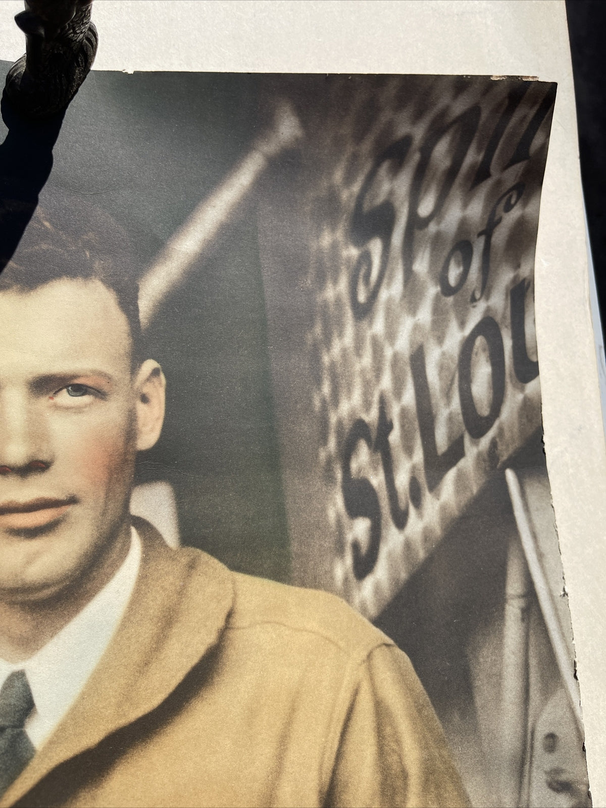 large 1927 Aviation Pilot Charles Lindbergh Portrait Photo 20”x16” original9