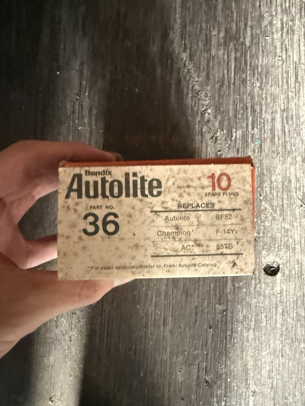 NOS Vintage Autolite 36 Spark Plugs Box of 10 Replaces Champion0
