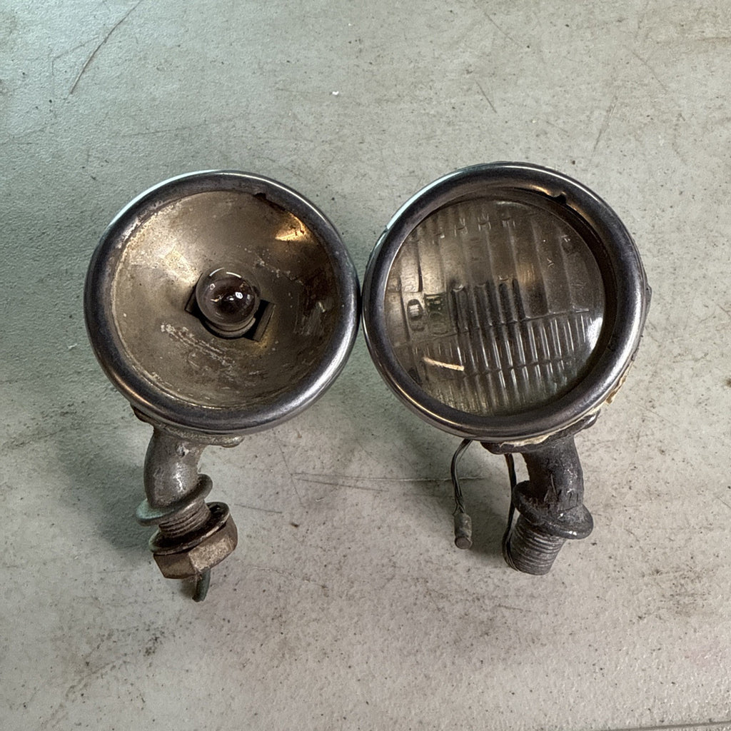 Small Chrome Fender Light 1930's Bolt On One Missing Lens0