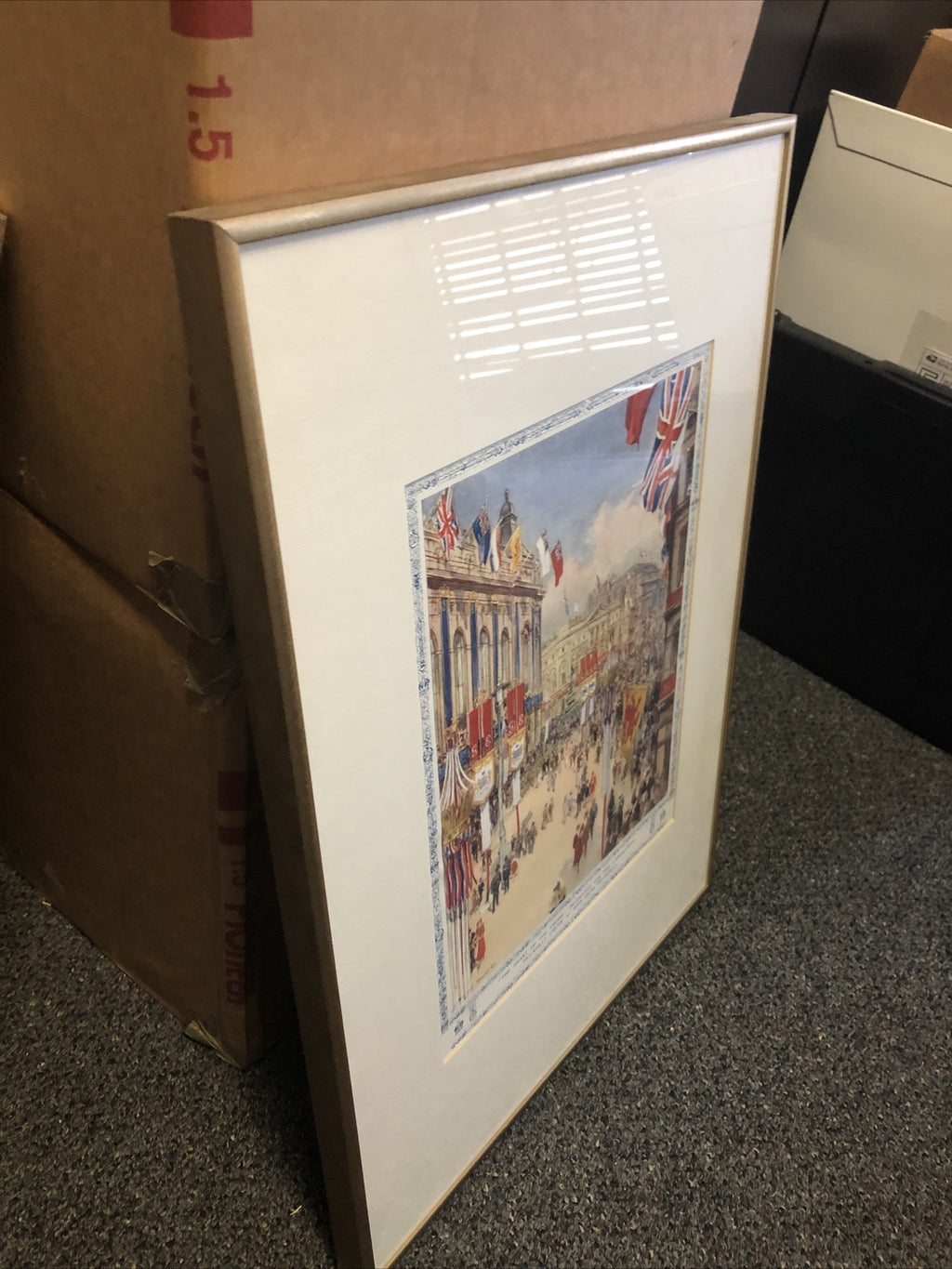 The Heart Of The Empire Piccadilly Circus Decorated For Coronation Framed Print6