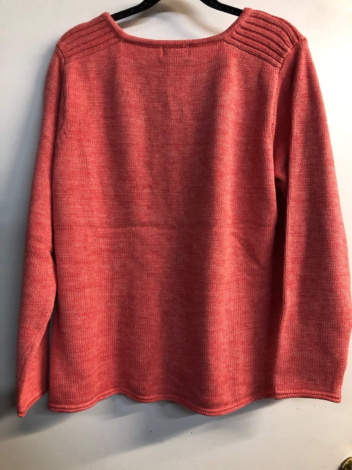 NWT Eddie Bauer Rose Pink Cotton Knit Crew Neck Cardigan Sweater Women Size XXL5