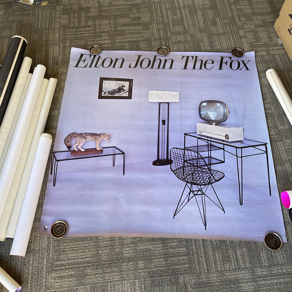 #71 1981 ELTON JOHN The Fox Record Store Subway Promo Poster 45”0