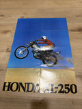 Vintage NOS 1970s-80s  Honda XL-250 Motorcycle Dealership Poster0