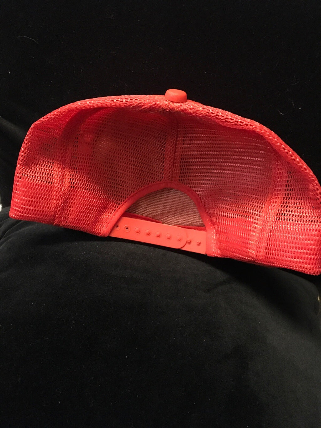 Vintage Howars ELECTRIC INC. Truckers Snapback Hat Made In U.S.A. Orange Red2