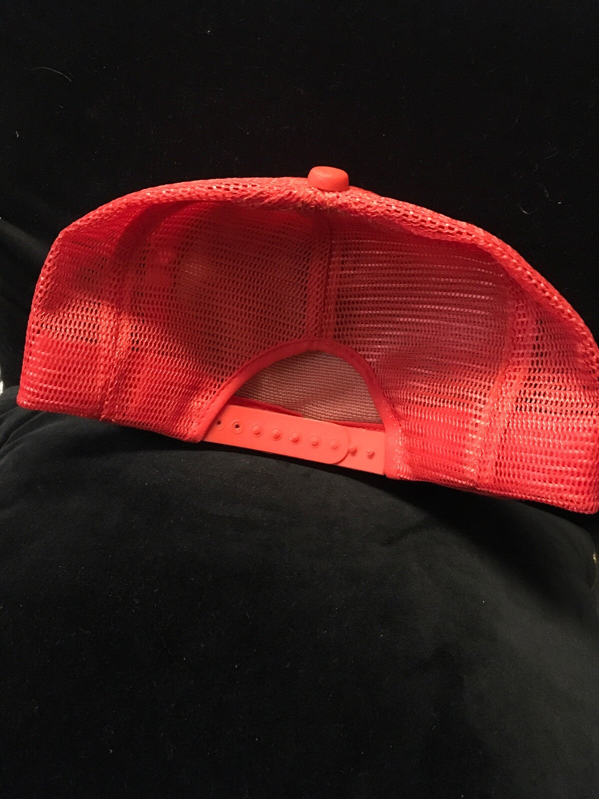 Vintage Howars ELECTRIC INC. Truckers Snapback Hat Made In U.S.A. Orange Red2