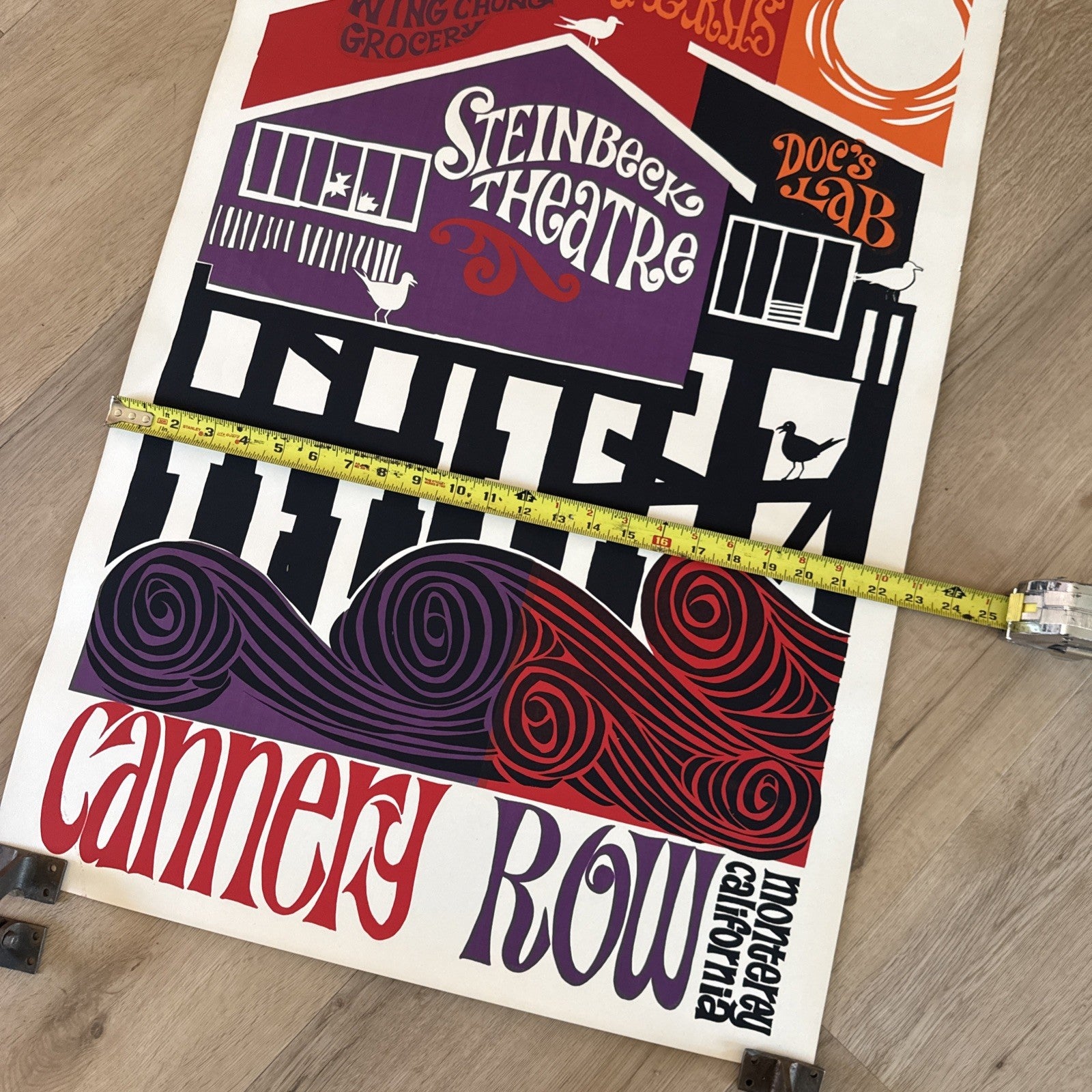 Vintage Cannery Row Monterey CA 1960s Style Psychedelic Poster Lithograph5