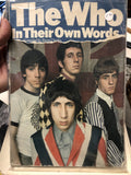 1979 THE WHO, IN THEIR OWN WORDS - SOFT COVER BOOK - THE WHO COVER - B 9110