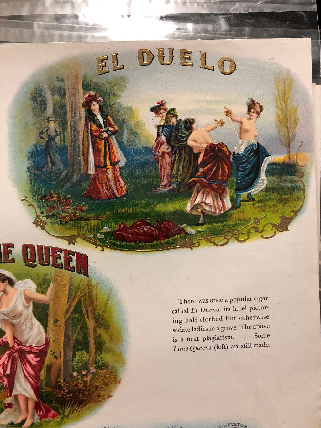Lot 3 Vintage Cigar AD Poster Habana El Duelo The Lone Queen5