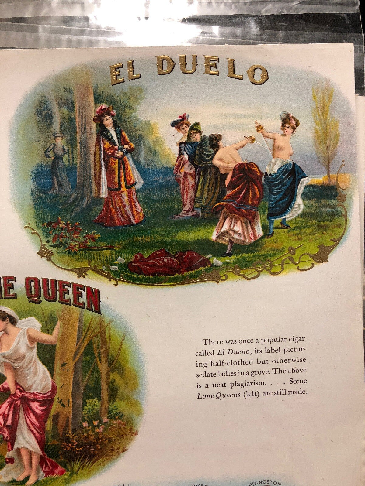 Lot 3 Vintage Cigar AD Poster Habana El Duelo The Lone Queen5