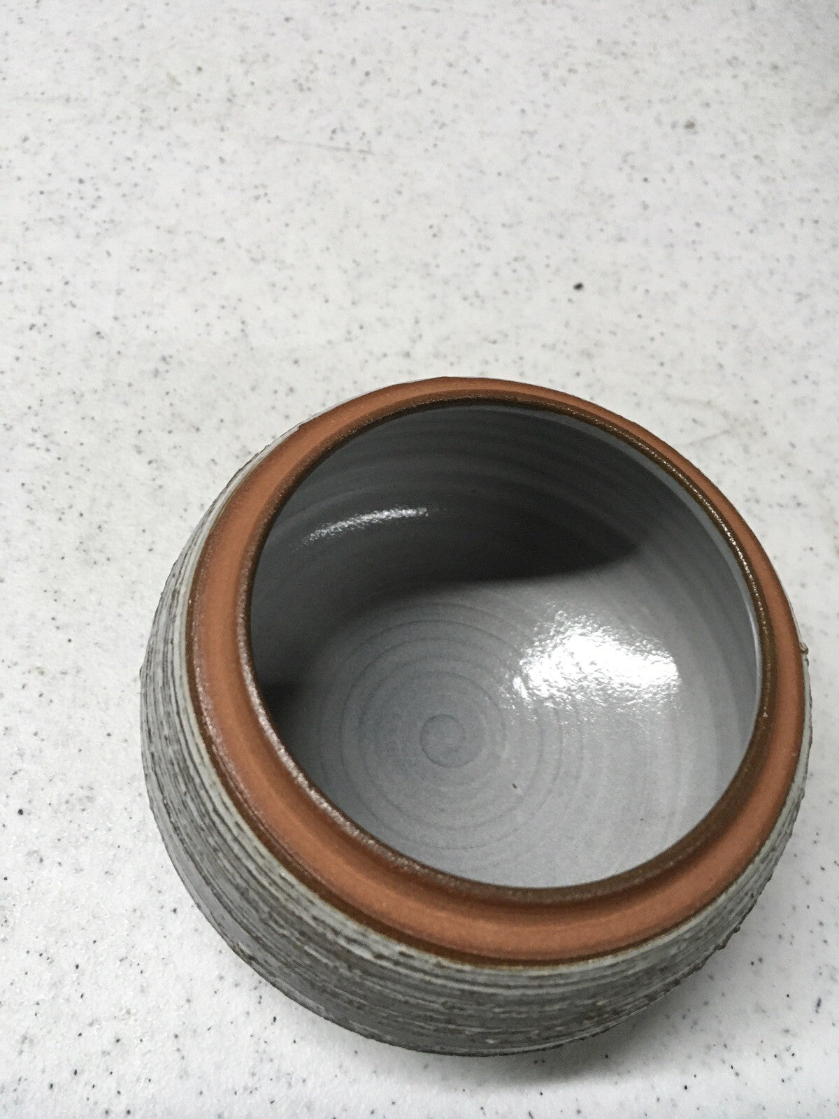 Mid Century Small Pot Beige Brown Japanese2