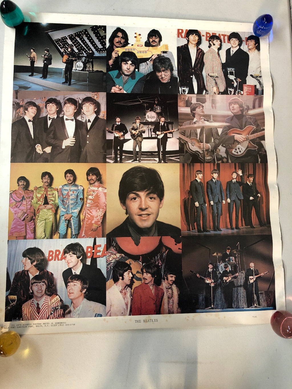 Vintage Rock n' Roll The Beatles  Collage 1979 Poster Photo Simonetti Music0