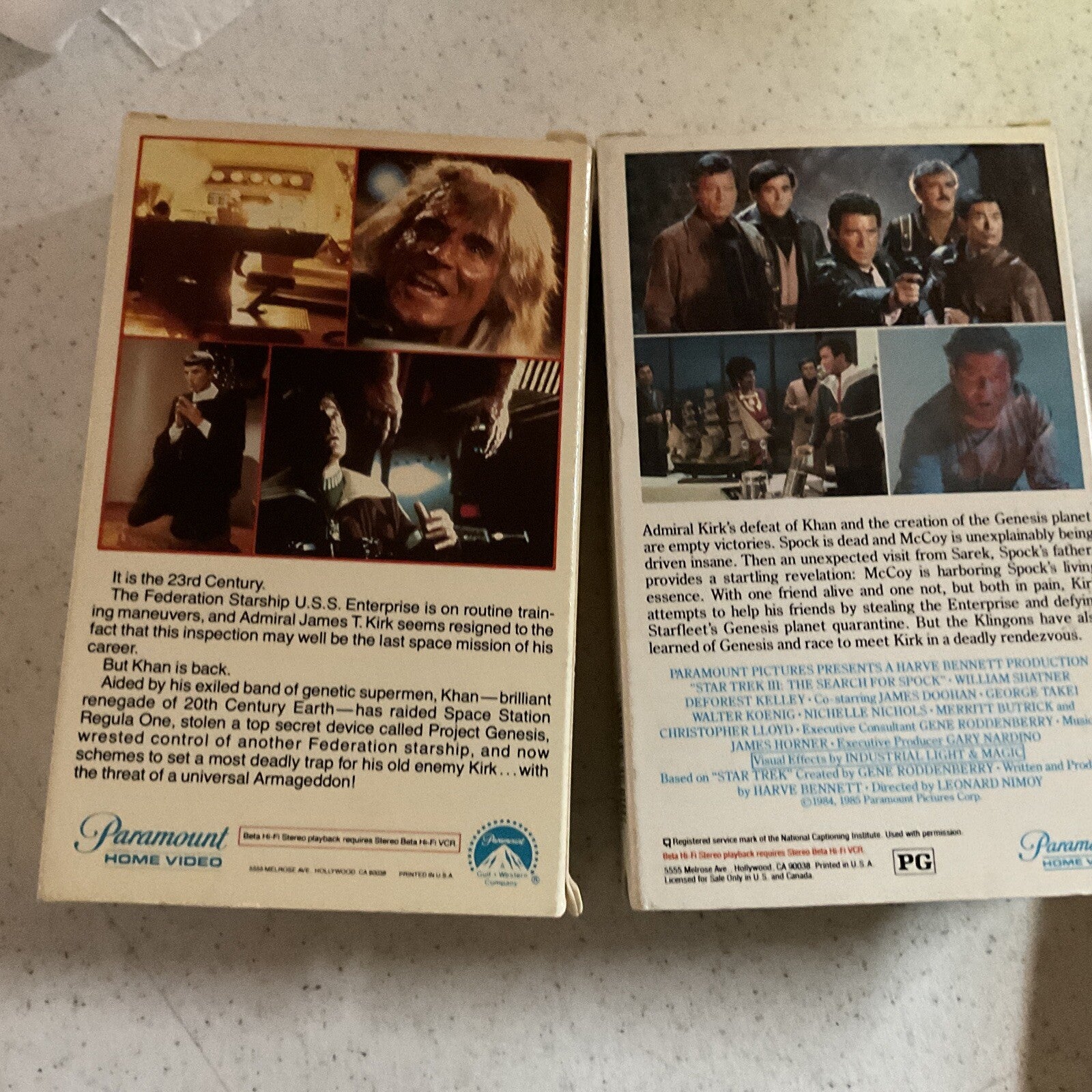 Star Trek 2 The Wrath Of Khan And 3 Search For Spock Betamax BETA tape 1982 Lot2