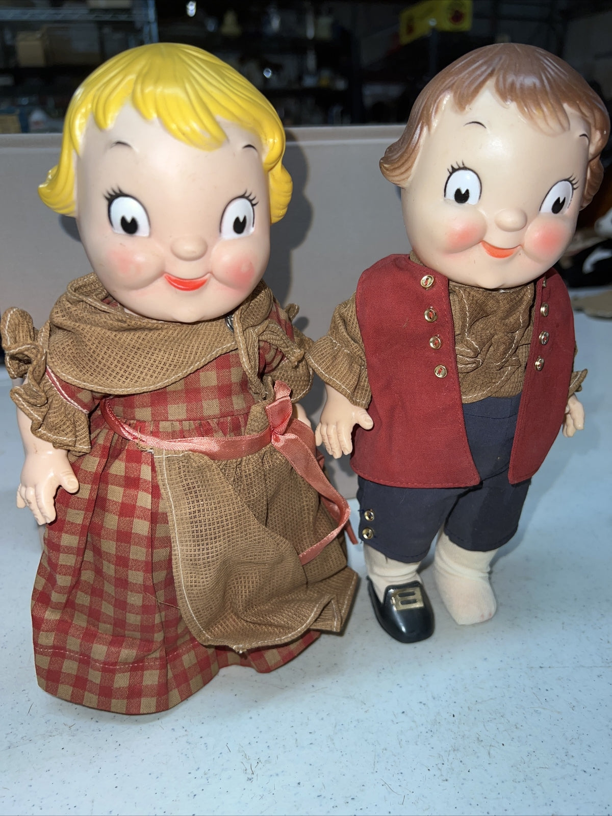 Vintage Pair Of Campbell’s Soup Dolls Boy And Girl Rare !1
