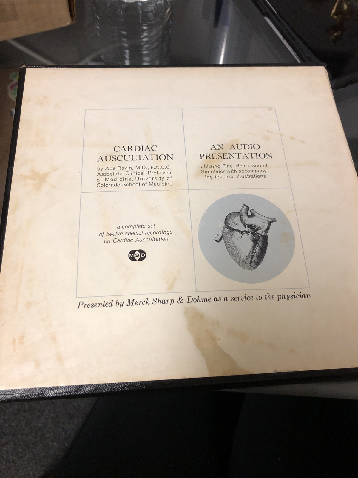 BOXED SET Of 12 SPECIAL RECORDINGS CARDIAC AUSCULTATION Abe Ravin CARDIOLOGY0