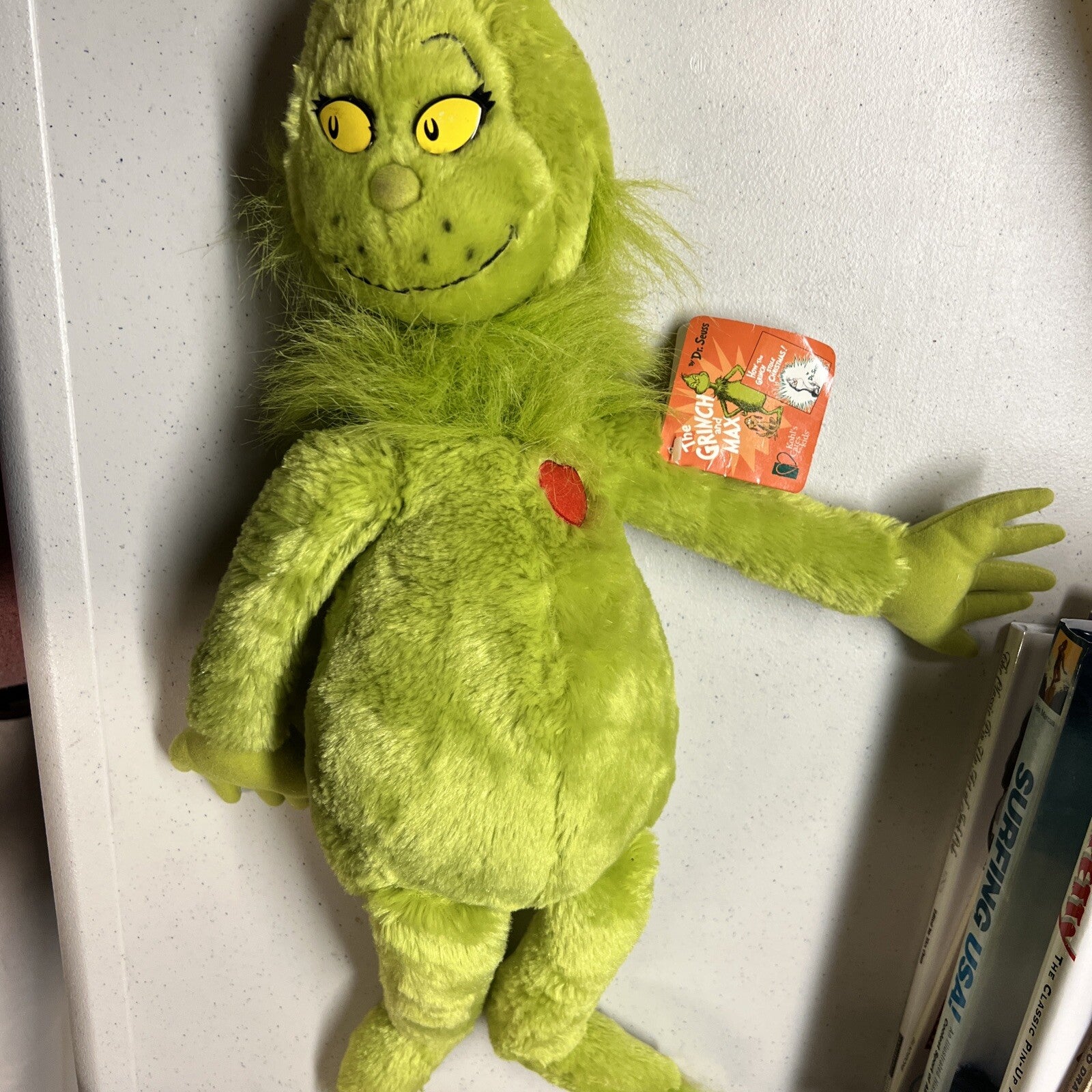 Dr. Seuss THE GRINCH Plush Toy Stuffed Animal Kohl’s Vintage  19" Christmas0